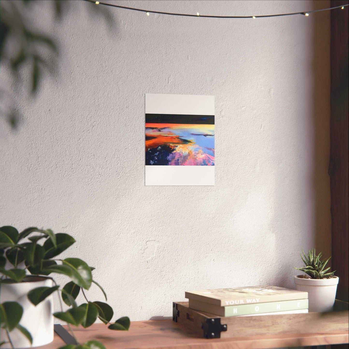 Abstract Sunset Fine Art Poster — Vibrant Landscape Wall Art Printify
