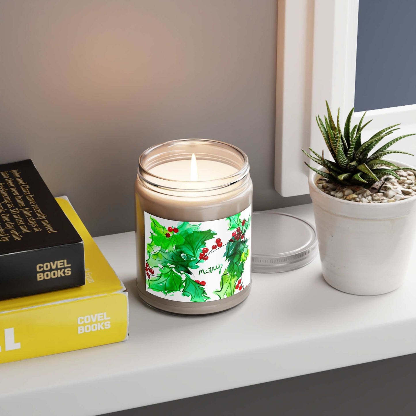Scented Soy Candles with White Lid, 9oz Printify