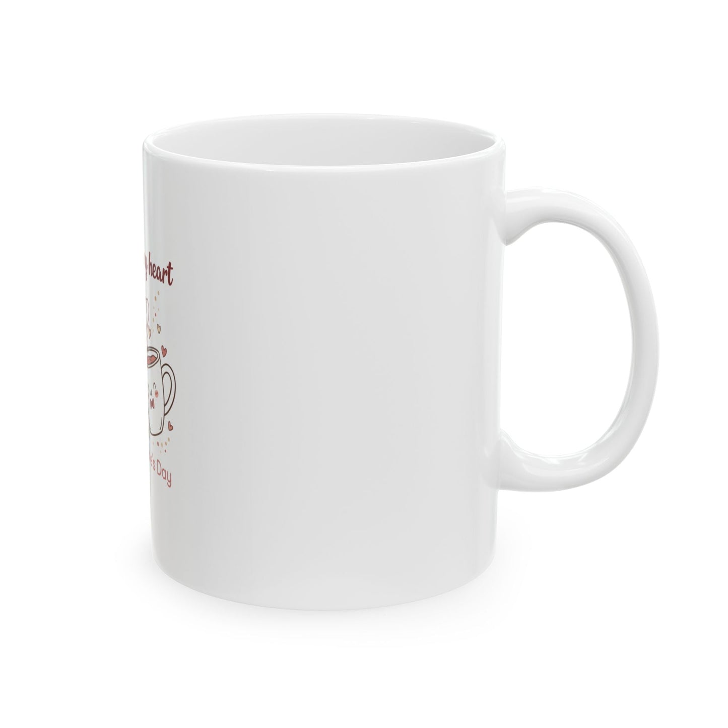 Valentine’s Day Coffee Mug — "You Warm My Heart" Cute Kawaii Tea Cups (11oz & 15oz) Printify