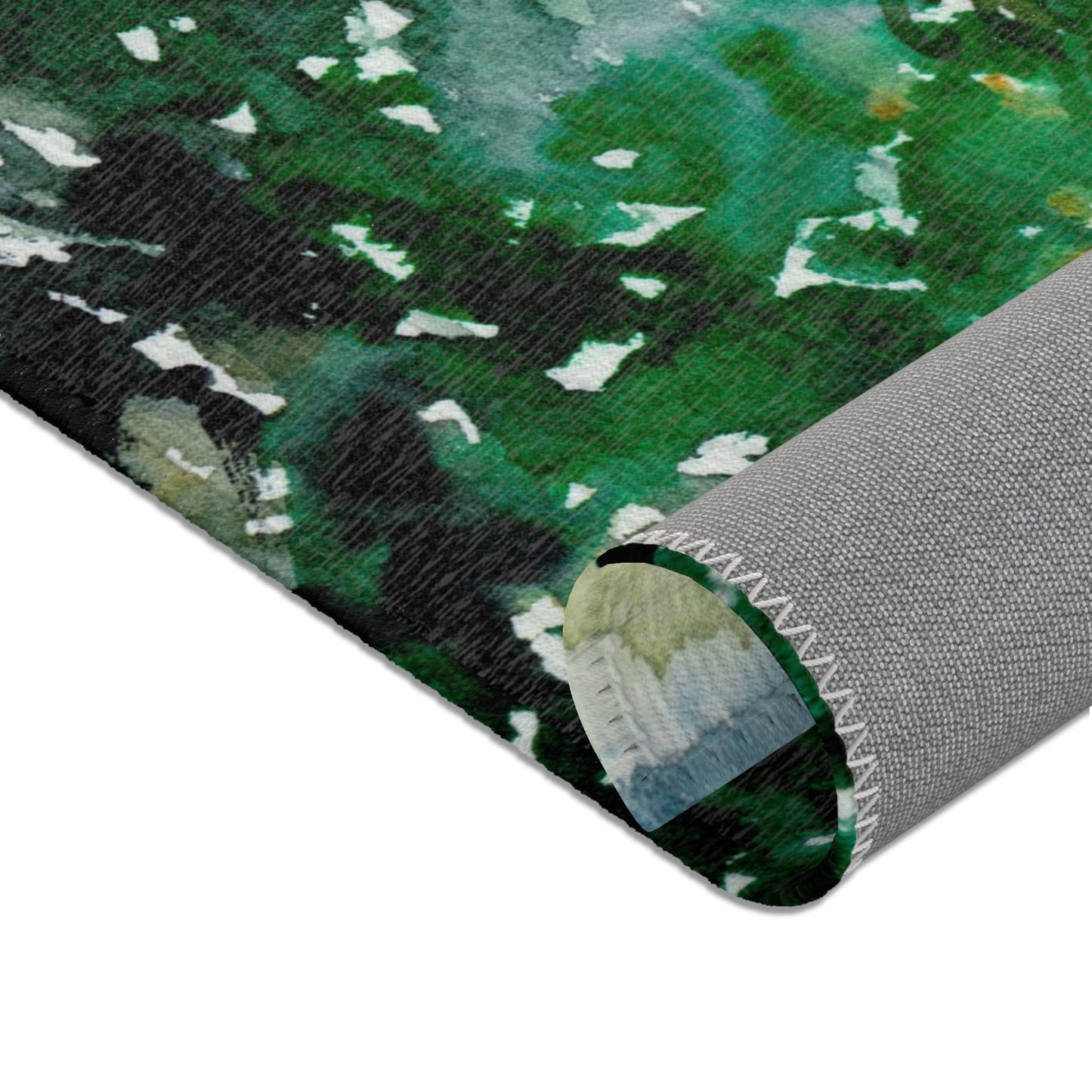 Cabin in the Pines Watercolor Area Rug – Cozy Forest-Inspired Decor Printify