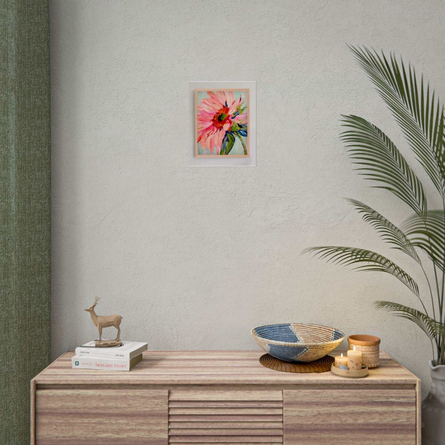 Floral Sunburst Rolled Poster — Pink Abstract Flower Wall Art Printify