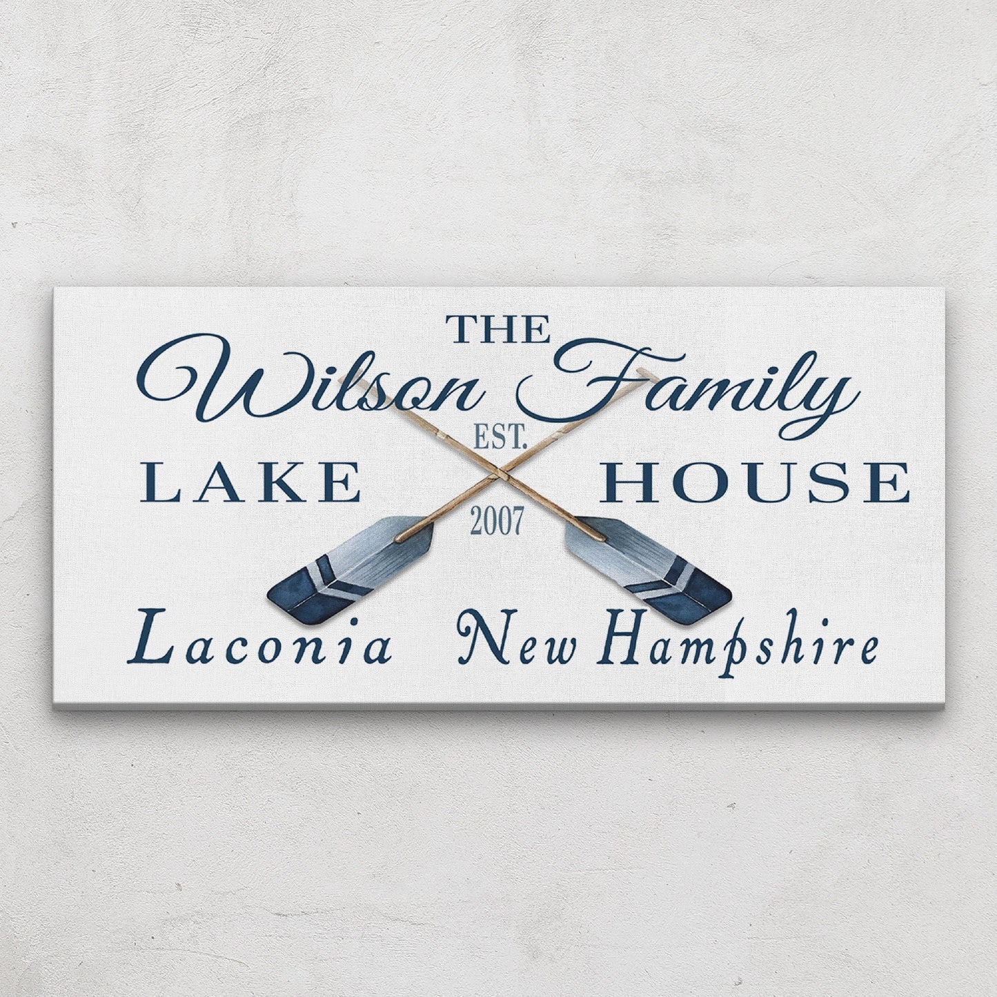 Longitude Latitude Personalized Coordinates Sign, With, Rustic Oars Paddles