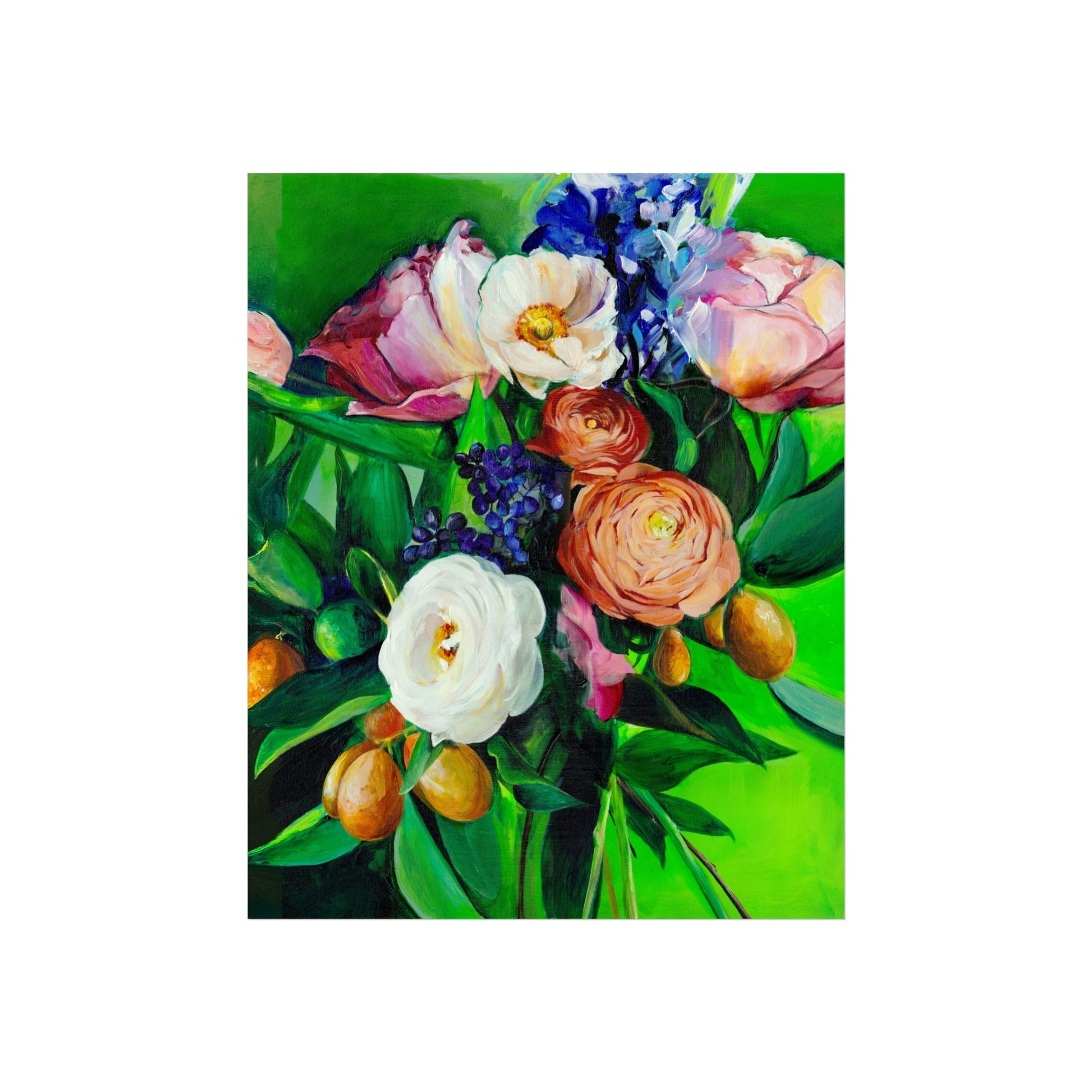 Fine Art Poster — Vibrant Floral Bouquet Print Printify