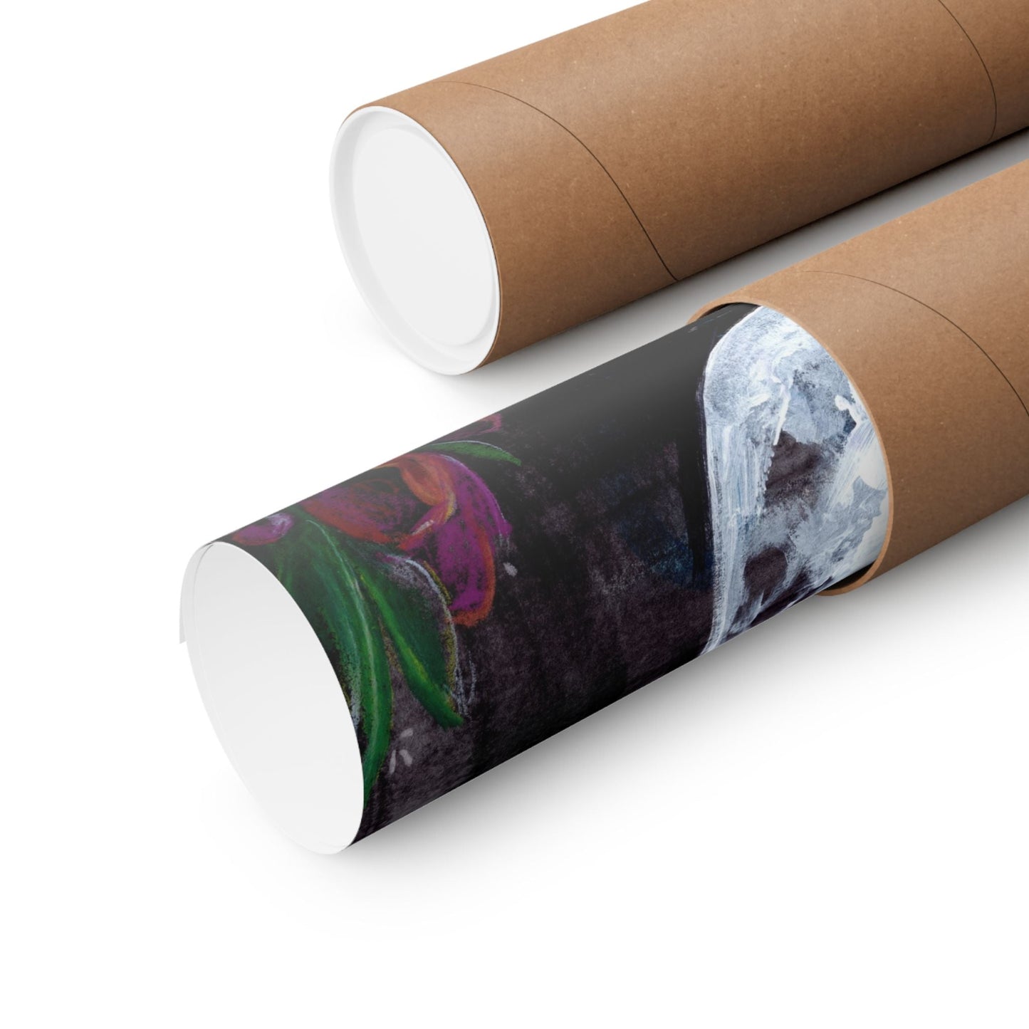 Moonlit Floral Poster — Matte Horizontal Wall Art Printify