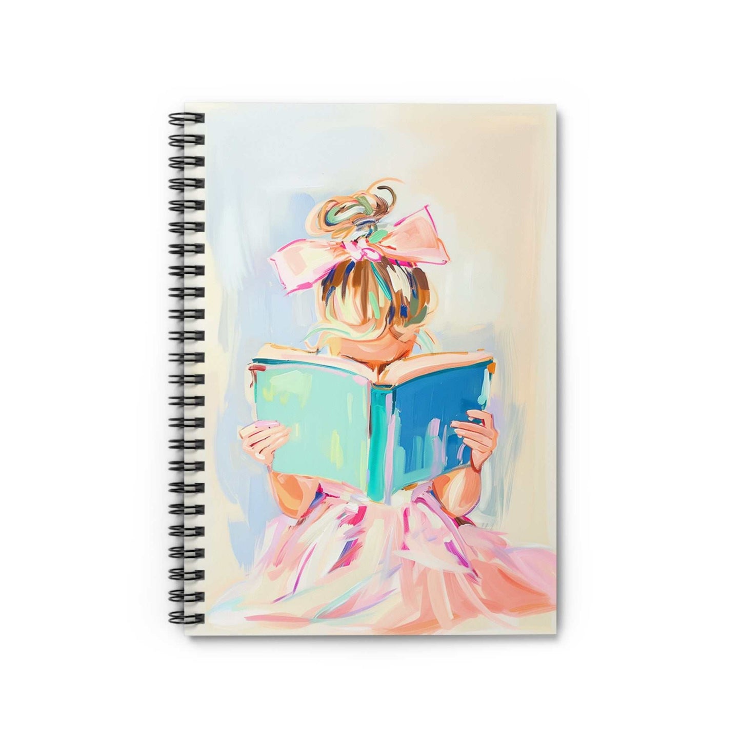 Elegant floral spiral notebook with ruled pages for writing and journaling