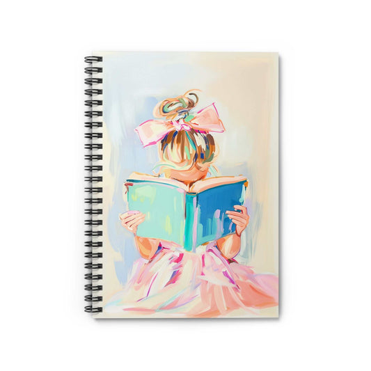 Elegant floral spiral notebook with ruled pages for writing and journaling