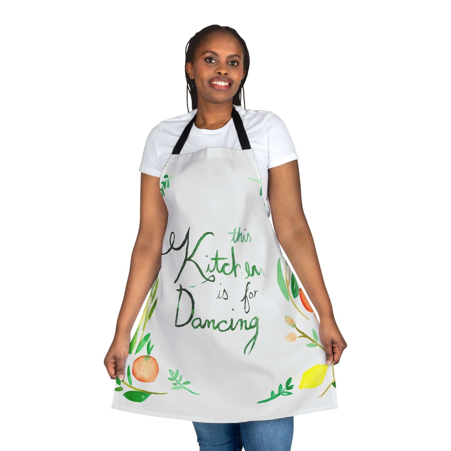 Whimsical Kitchen Apron - "This Kitchen is for Dancing" - Colorful Cooking Gift, Fun Kitchen Accessory, Perfect for Foodies, [...] Printify