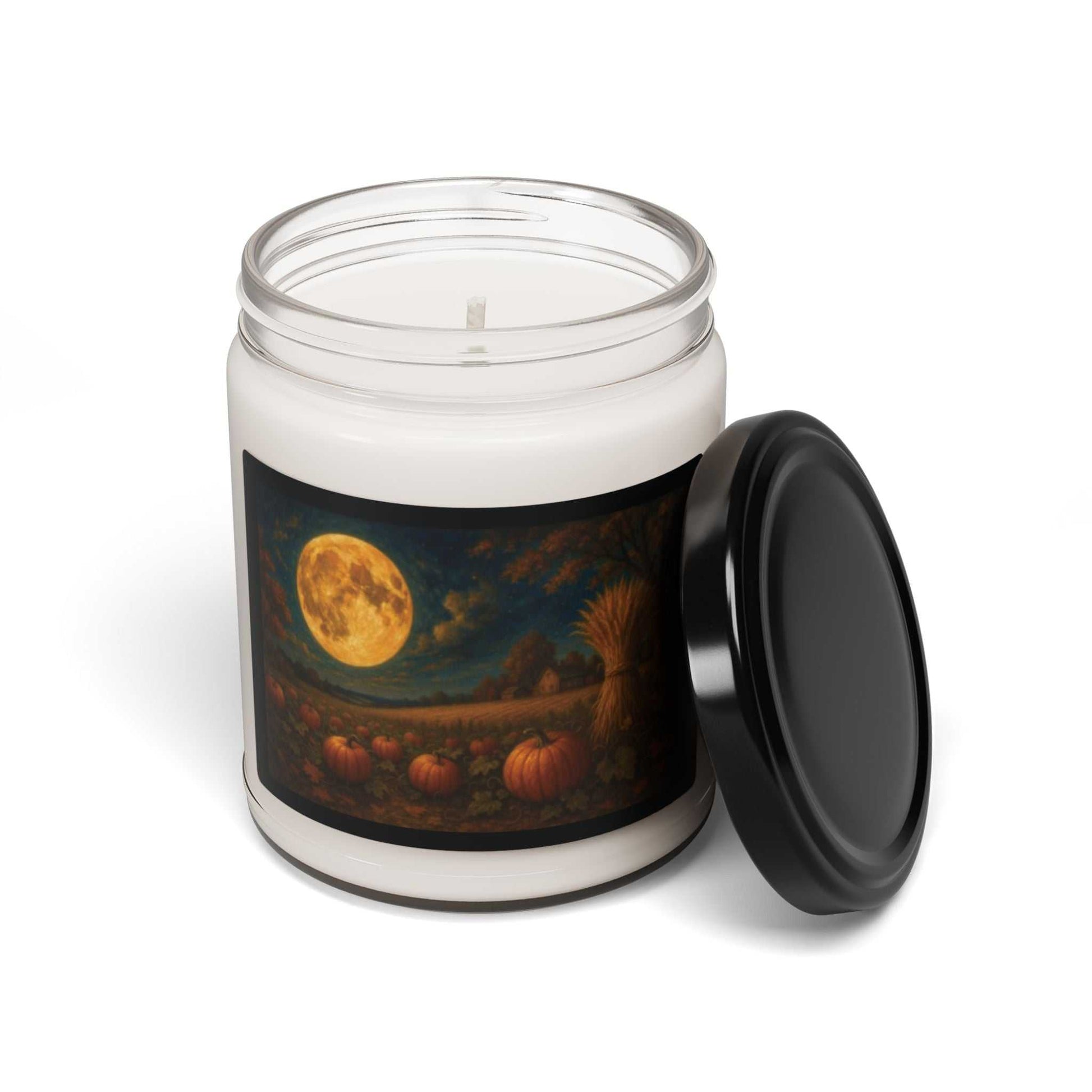 Autumn Moon Soy Candle, Cozy Fall Decor, Scented Candle for Thanksgiving, Pumpkin Spice Aromatherapy, Home Fragrance Gift Printify