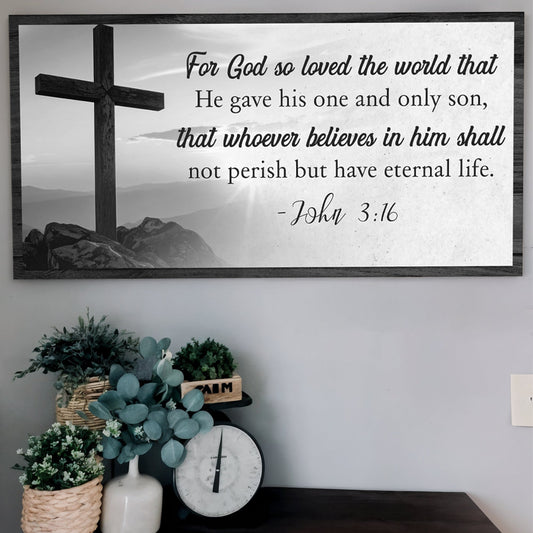 John 3:16: For God So Loved The World Faith Sign V