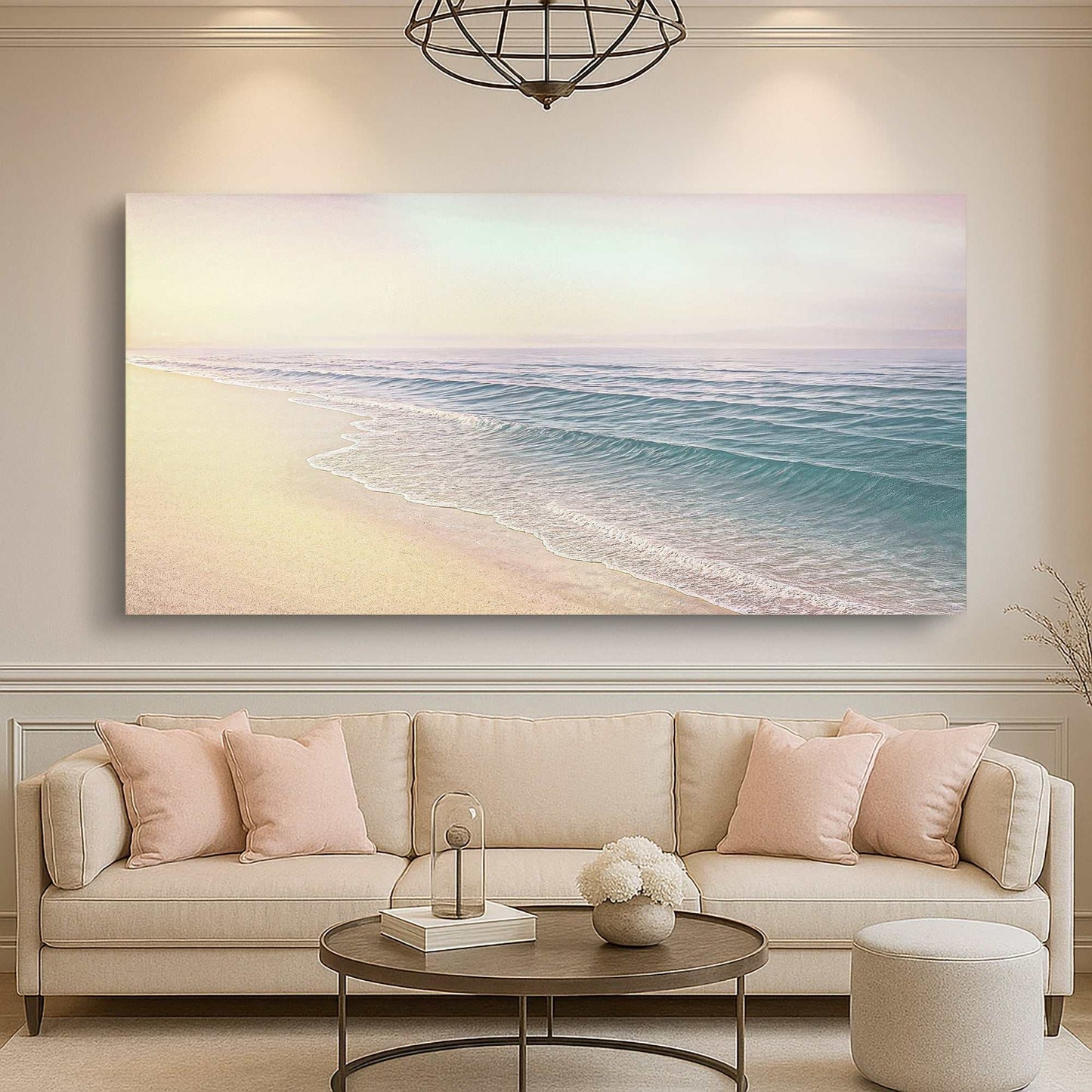 Beachside Bliss Coastal Wall Art on high-quality canvas, vibrant colors, ready to hang, made in the USA