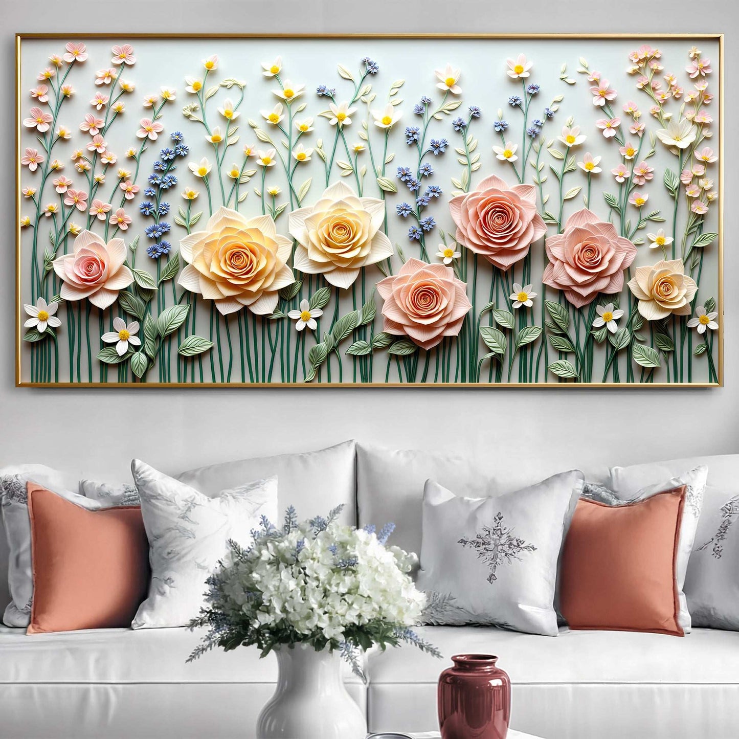Garden Rhapsody Wall Art on high-quality canvas with vibrant ink, ready to hang and personalized designs from the USA