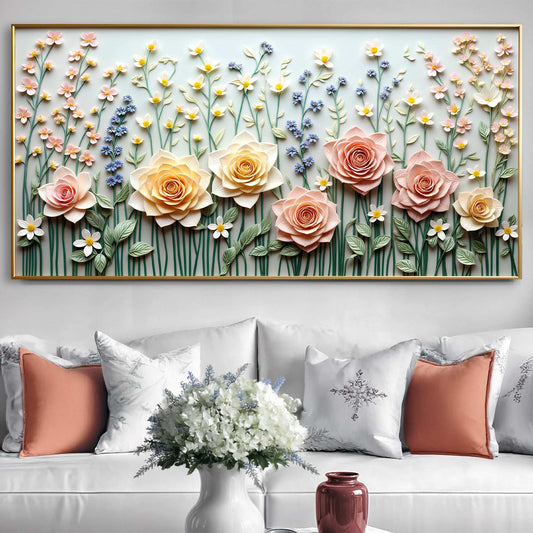 Garden Rhapsody Wall Art on high-quality canvas with vibrant ink, ready to hang and personalized designs from the USA