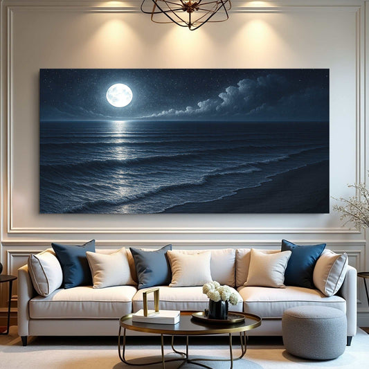 Beach Shoreline Coastal Wall Art on high-quality canvas with vibrant ink, personalized and ready to hang, made in the USA.