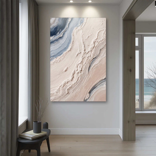 Minimalist Waves Wall Art on quality canvas with bright ink, ready to hang and fast delivery