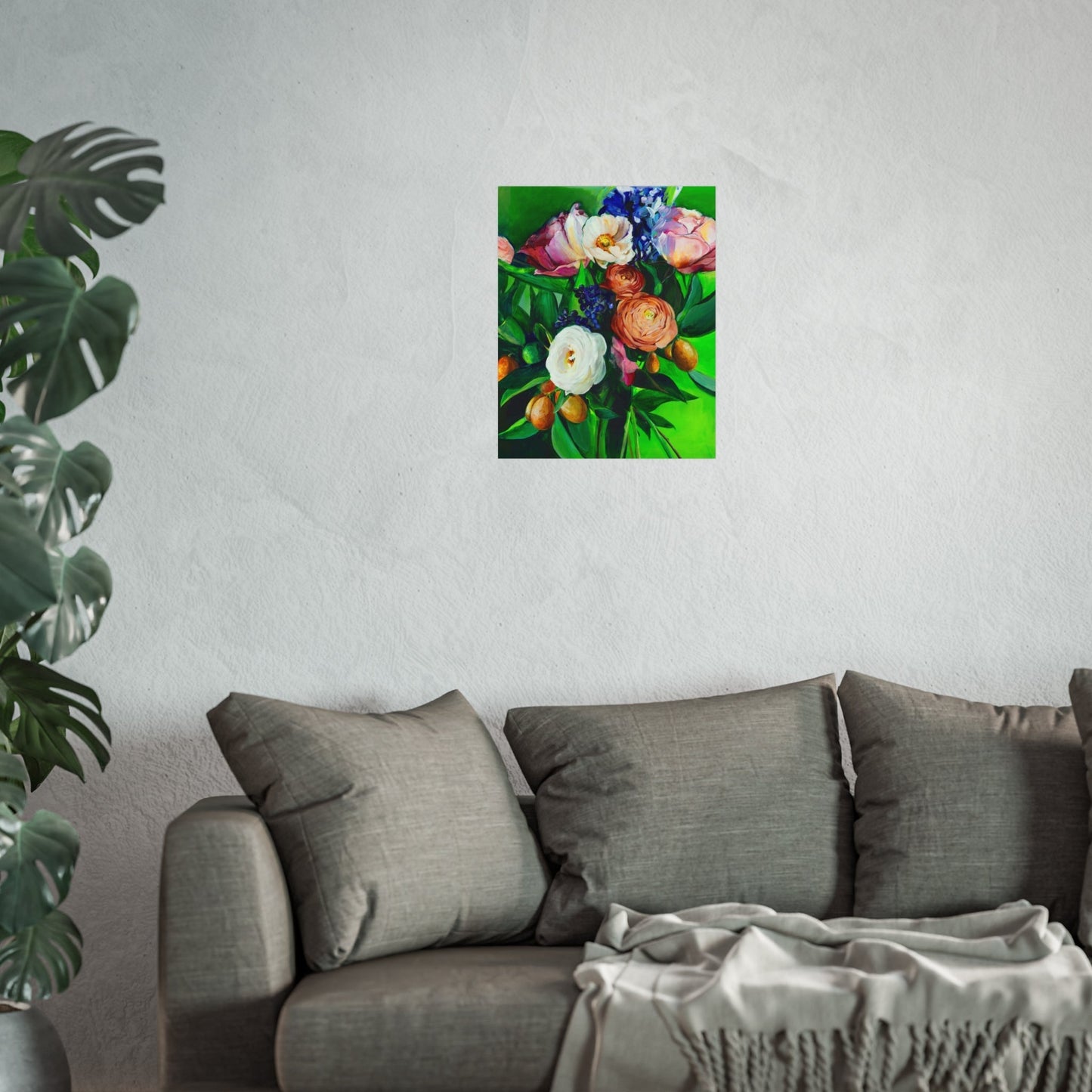 Fine Art Poster — Vibrant Floral Bouquet Print Printify