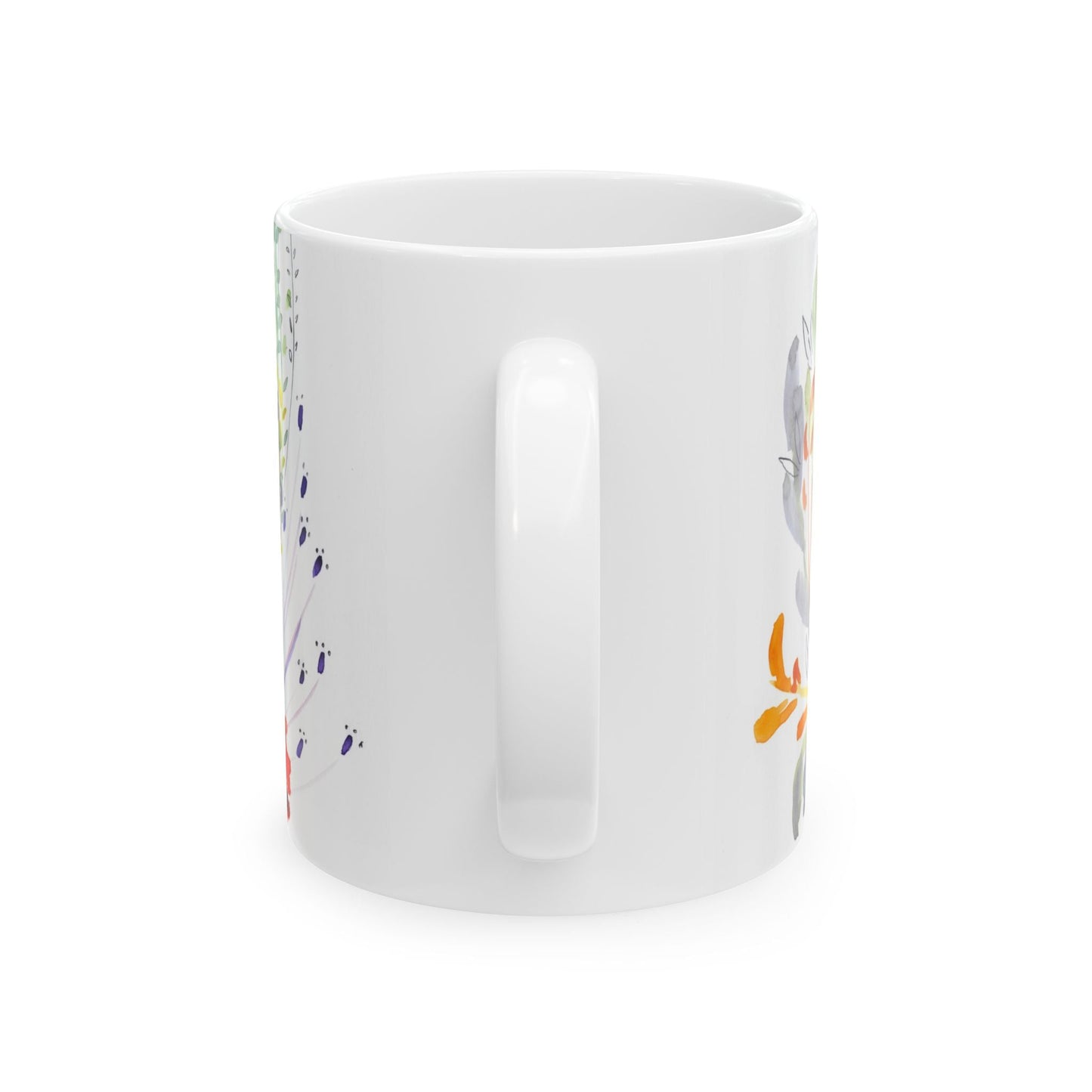 Floral Motivational Ceramic Mug Printify