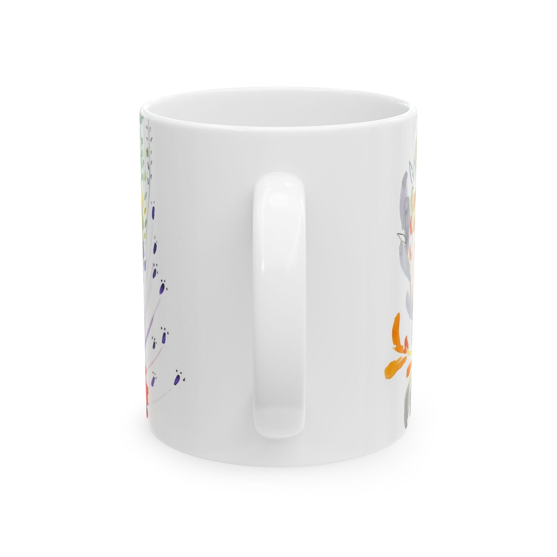 Floral Motivational Ceramic Mug Printify