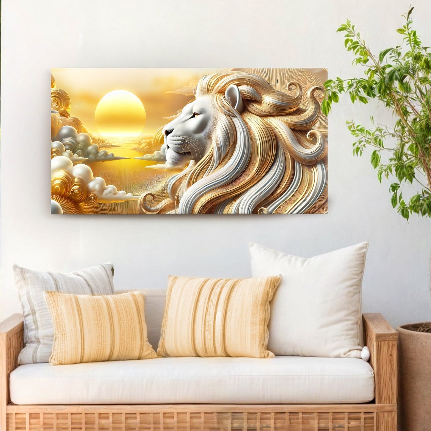 3D Majestic Lion Wall Art V