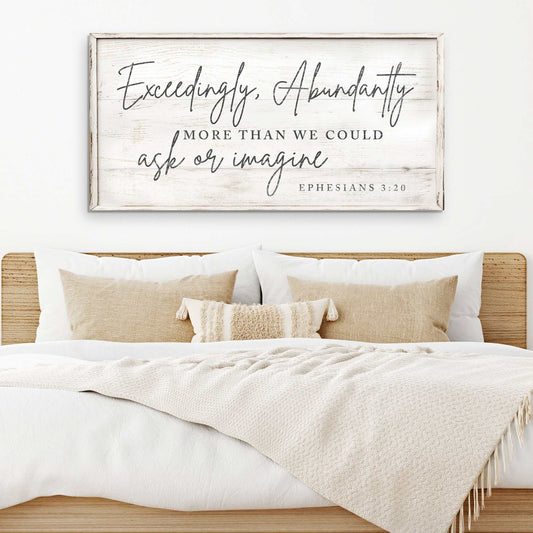 Modern Faith Sign III wall art on canvas, personalized and ready to hang, made in USA with durable, bright ink