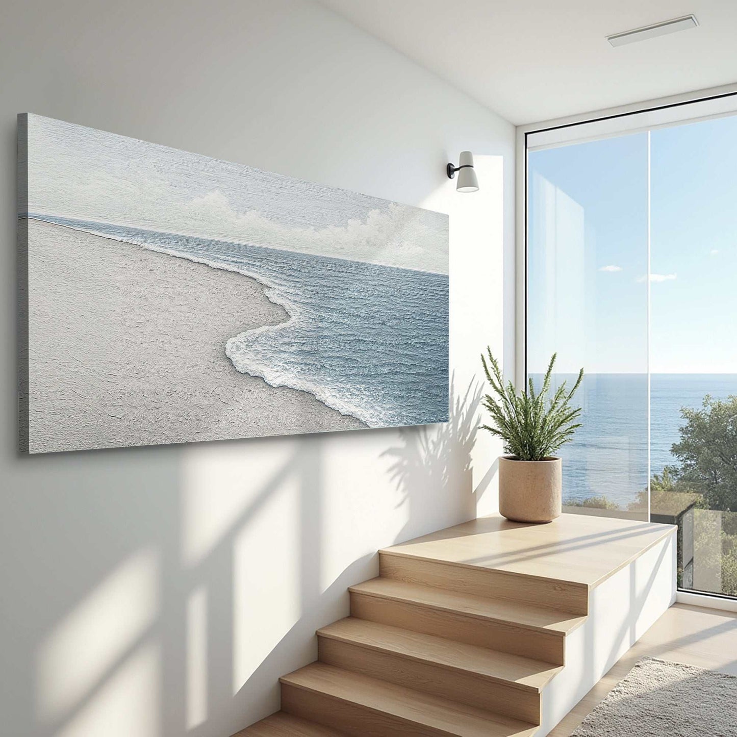 Abstract Beach Shore Wall Art
