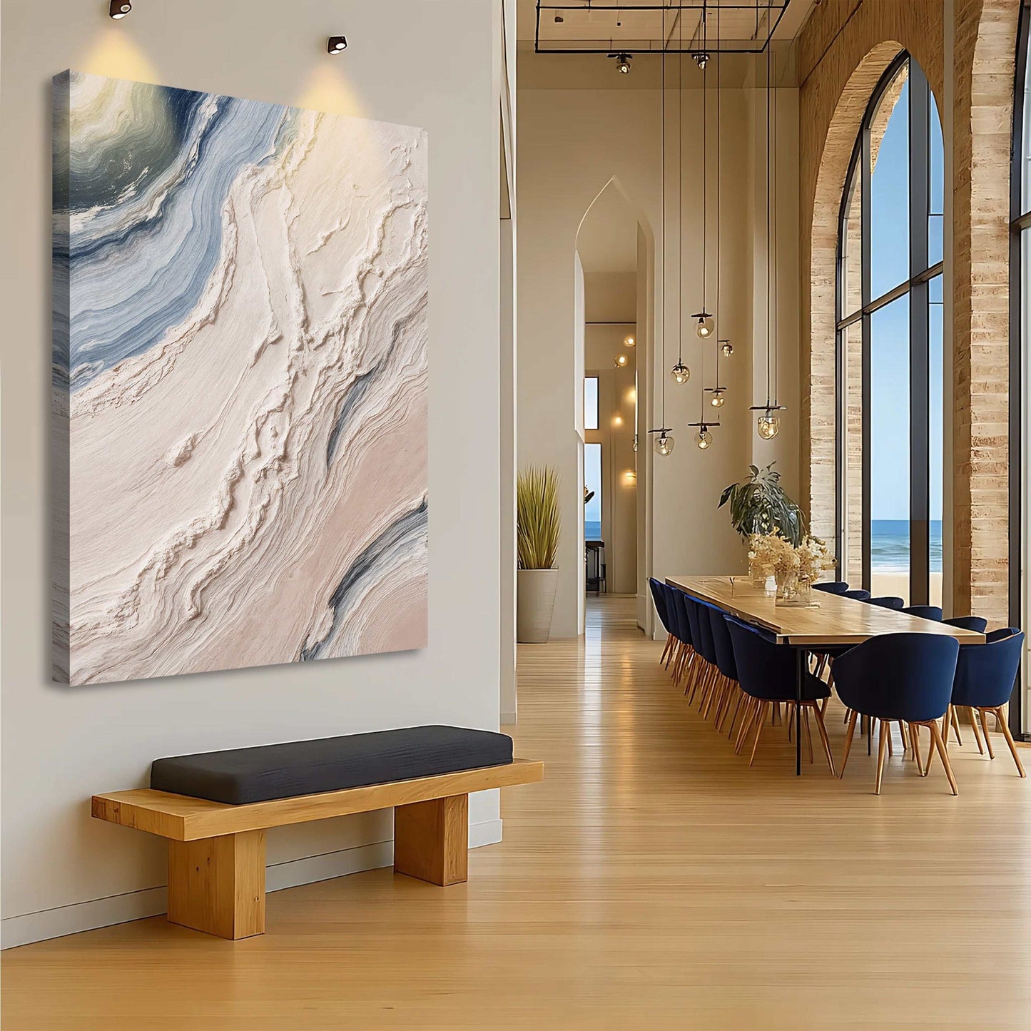 Minimalist Waves Wall Art III