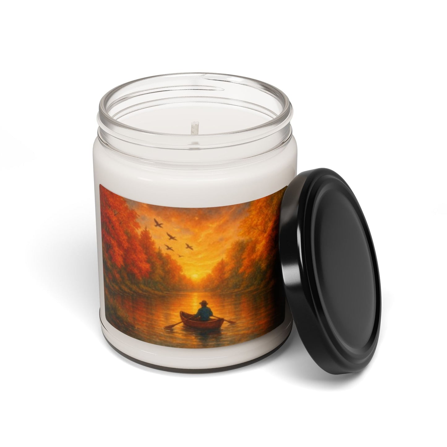 Relaxing River Fall Scented Soy Candle - Autumn Aroma for Home Decor, Gift for Her, Cozy Nights, Special Occasions, Aromatherapy Printify