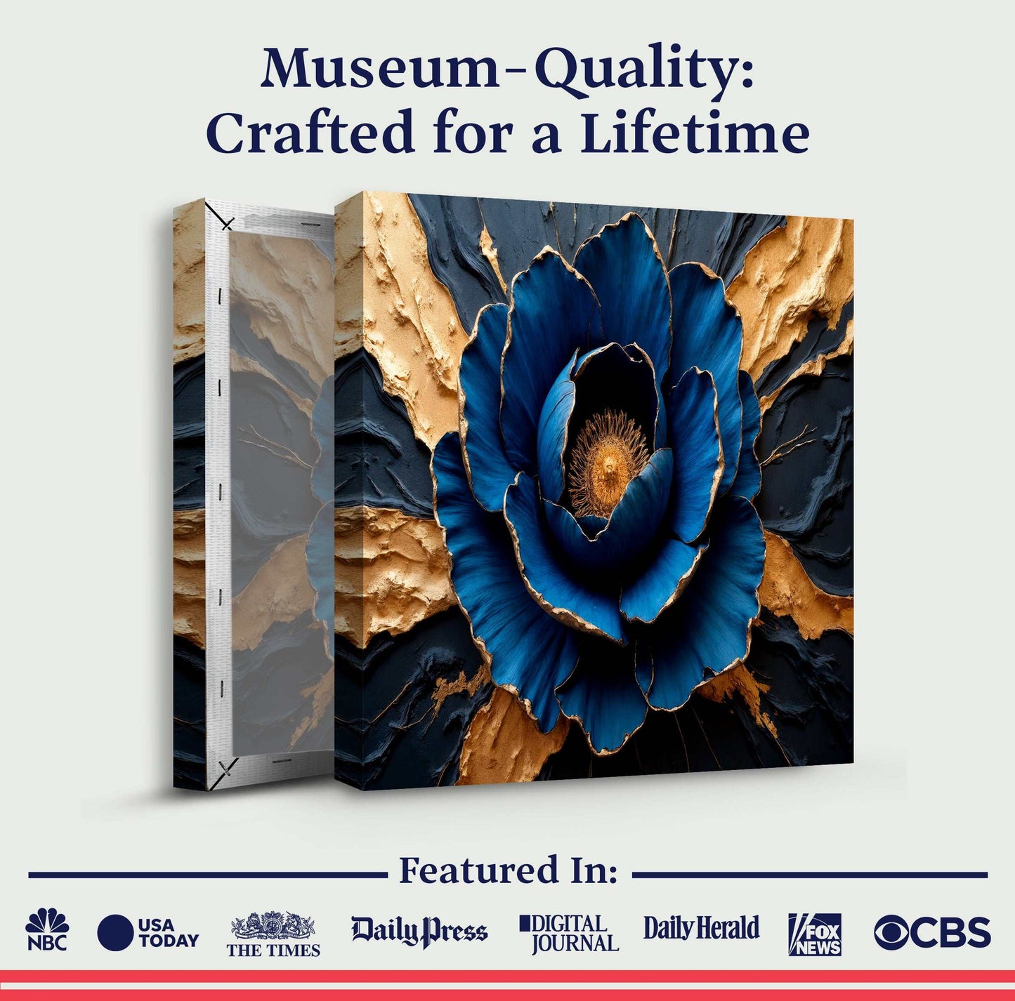 Sapphire Bloom Wall Art