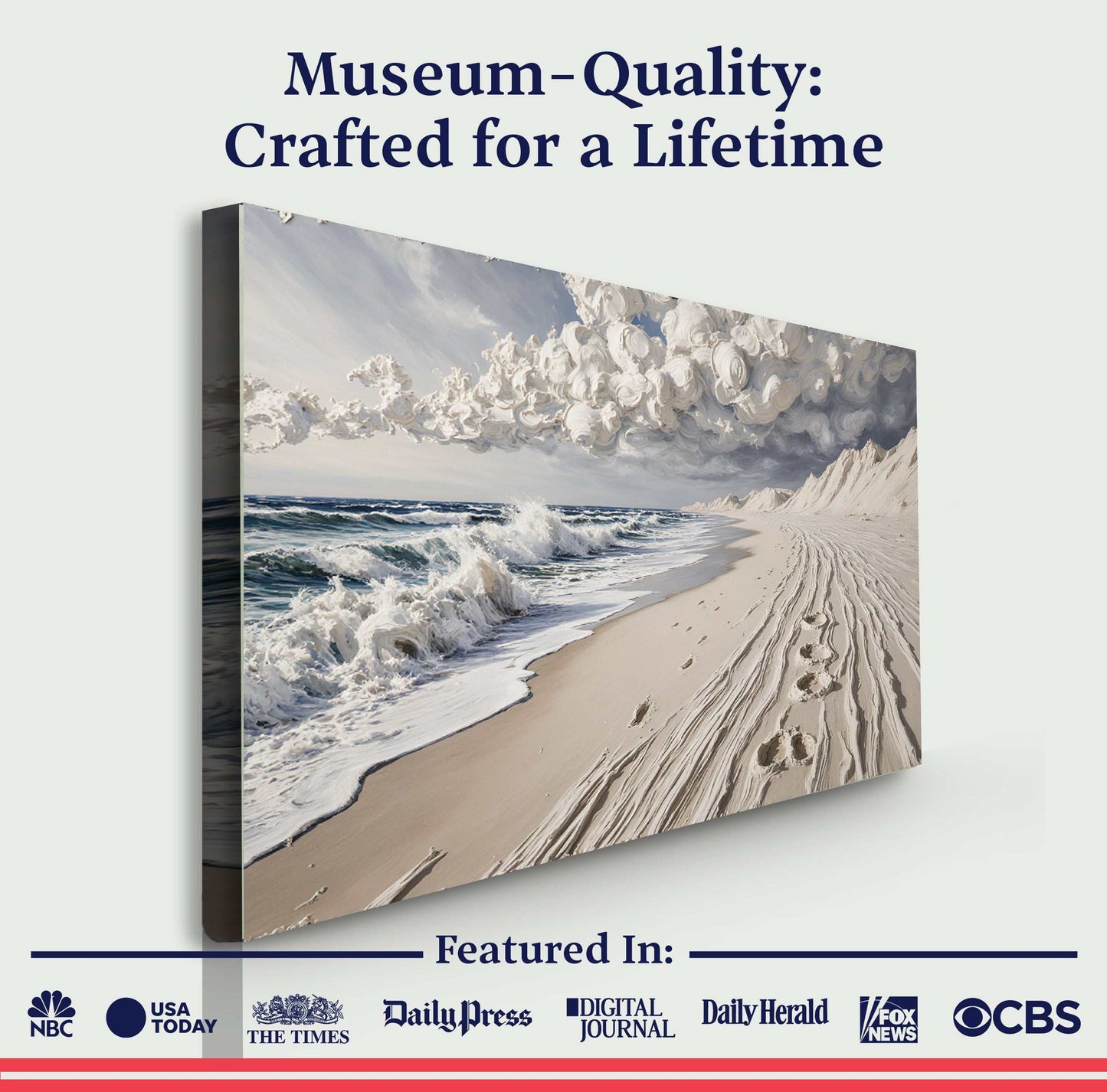 Footprints in the Sand Wall Art Tailored Canvases