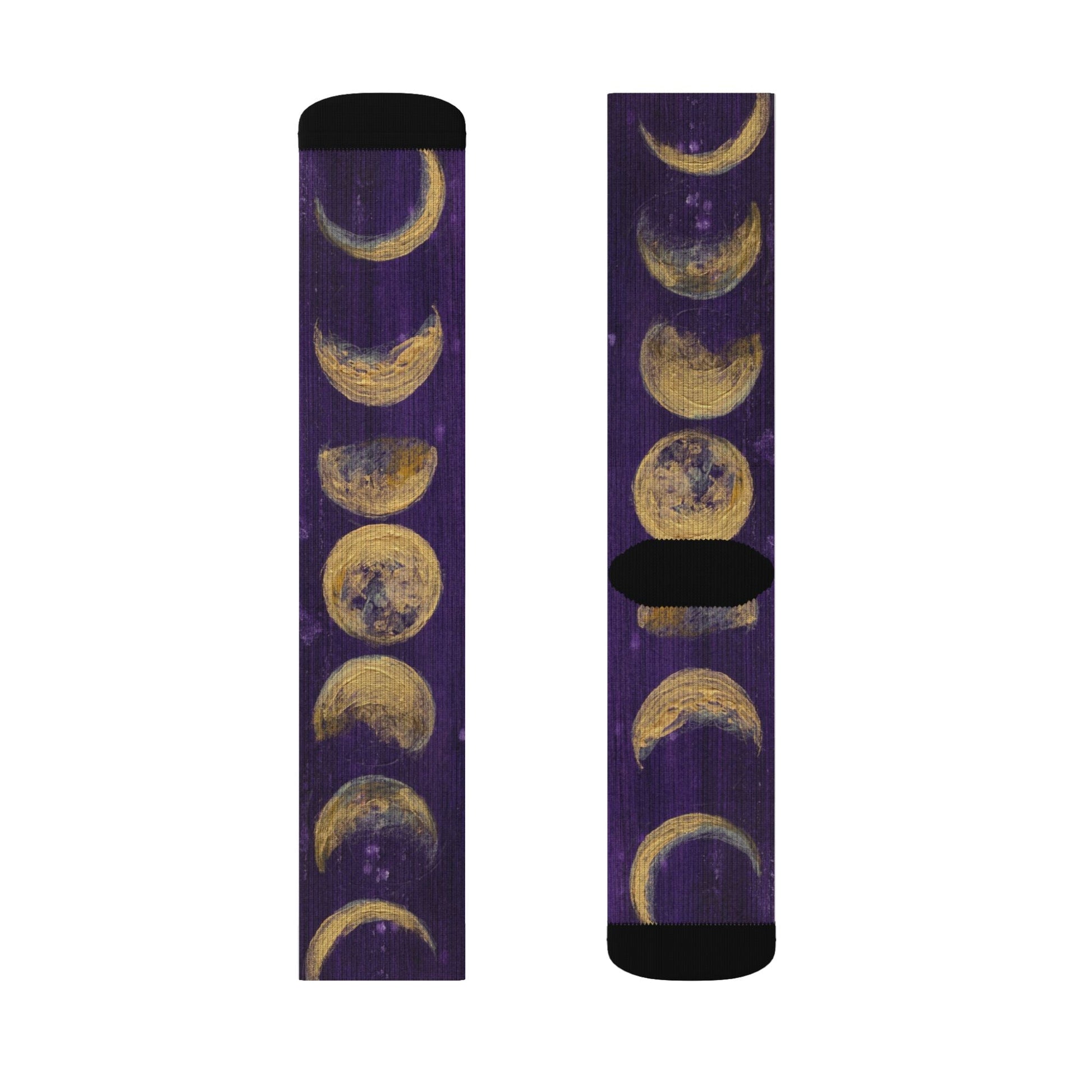 Celestial Pattern Socks - Comfortable, Stylish, Unique Gift for Astrologers, Moon Lovers, Everyday Wear, Crystal Shop, Meditation Printify