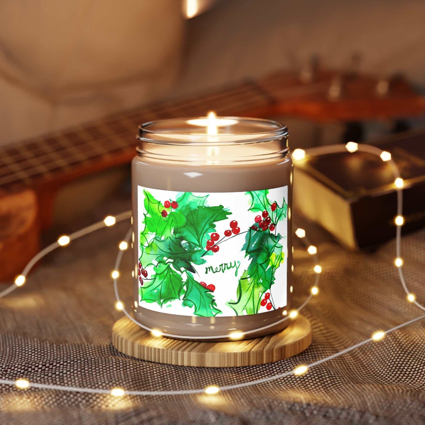 Scented Soy Candles with White Lid, 9oz Printify