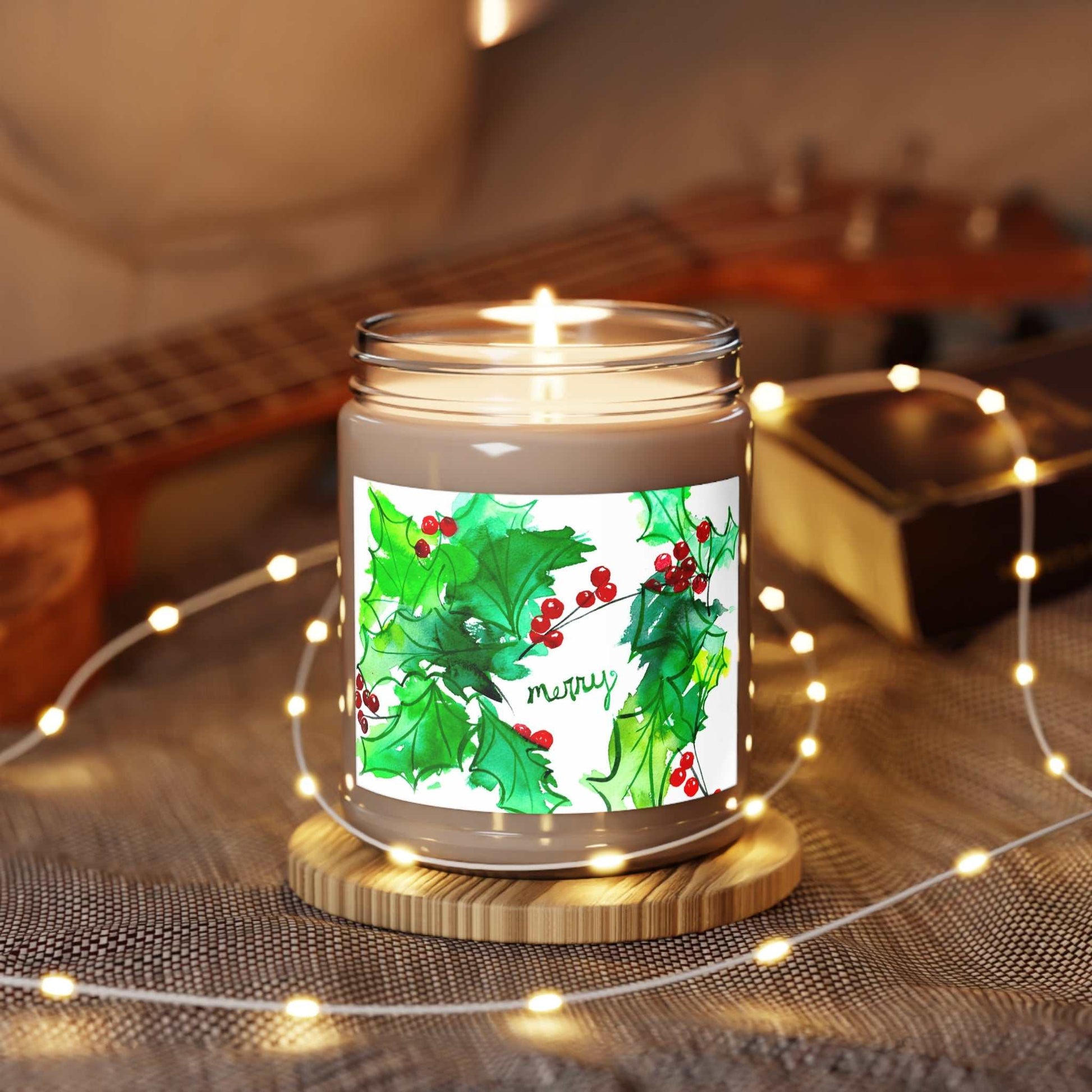Scented Soy Candles with White Lid, 9oz Printify
