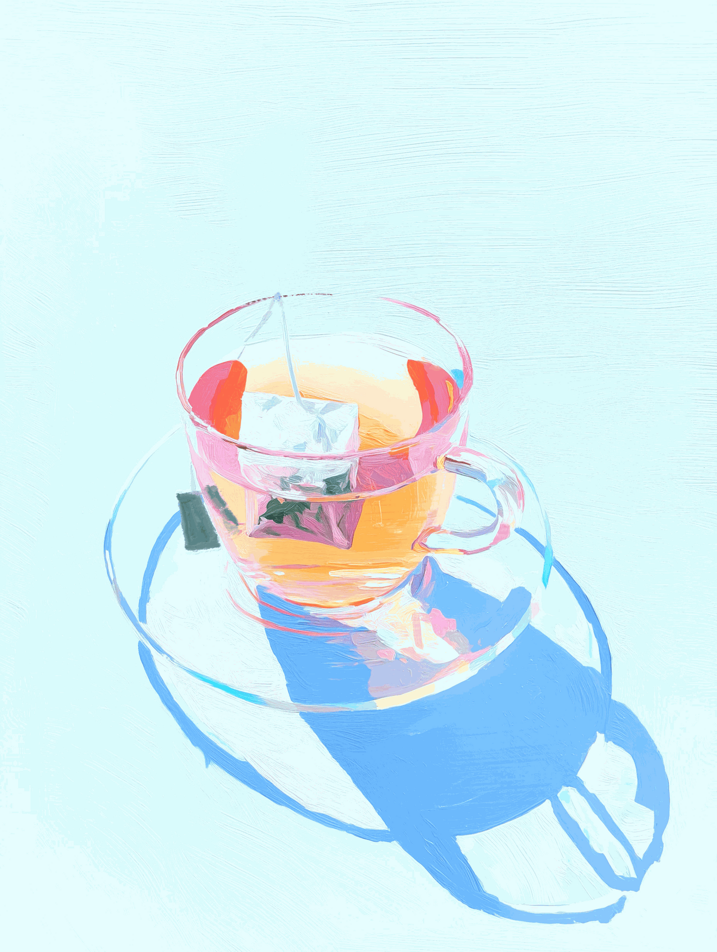 Original Sun Tea Study acrylic painting on 24x30 inch stretched canvas with archival varnish