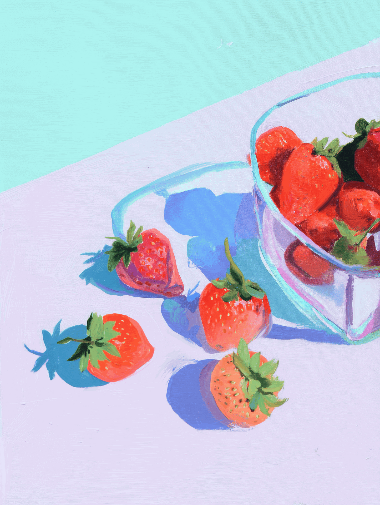 Strawberry Study - Original Painting Mai Autumn