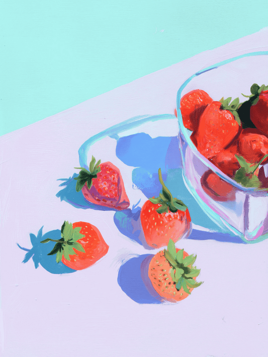 Strawberry Study - Original Painting Mai Autumn