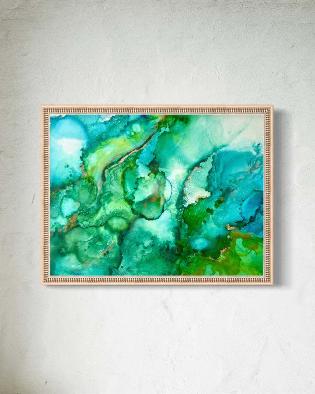 Blue Lagoon art print reproduction of original ink painting