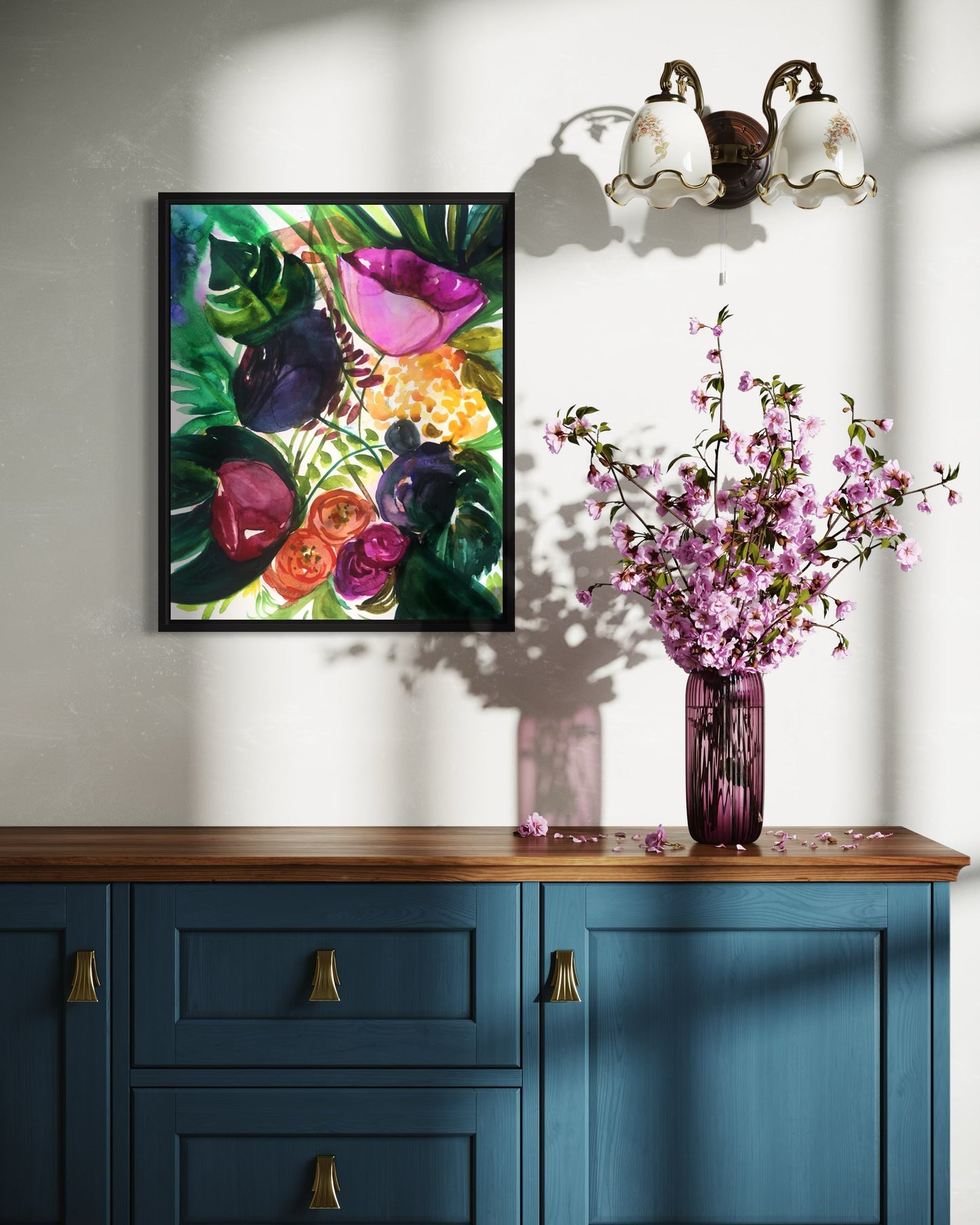 Tropica I art print reproduction of original watercolor painting