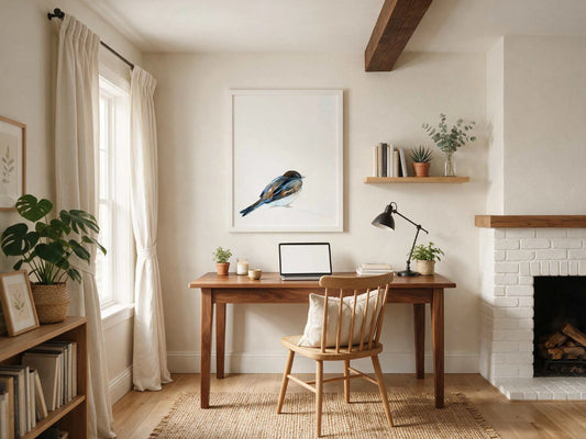 Looking for You Art Print archival contemporary wall art with delicate color palette and thought-provoking composition