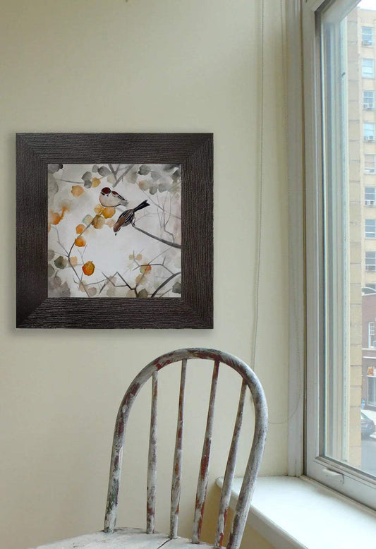 Fall Art Print depicting warm autumn leaves and golden seasonal tones for cozy home decor