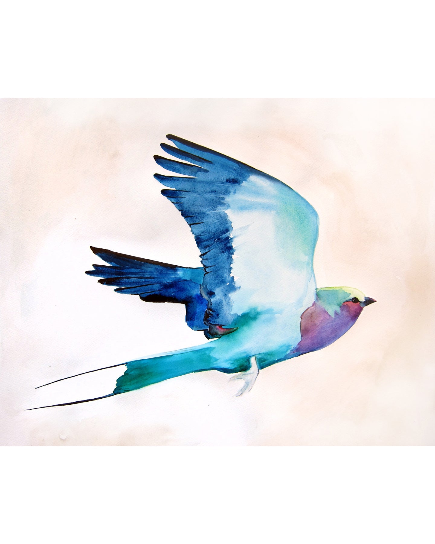 Lilac Roller Art Print – Archival Floral Wall Art Mai Autumn
