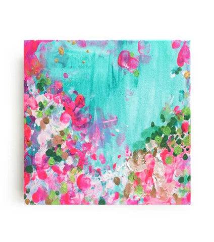 May Garden Art Print floral wall art with soft spring garden blooms in archival quality