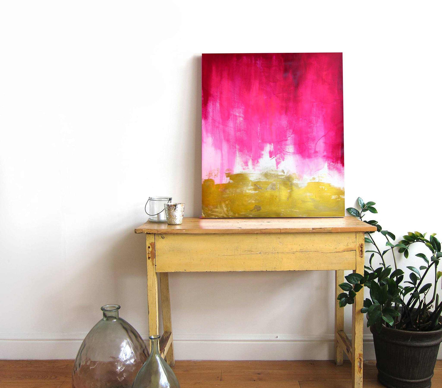 Pink and Gold Abstract – Premium Art Print Mai Autumn